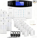 24pcs Wireless DIY Home Burglar Alarm System, 4G WiFi GSM, No Monthly Fee by D1D9