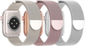 3 Pack Mesh Metal Band Compatible by Steezrd