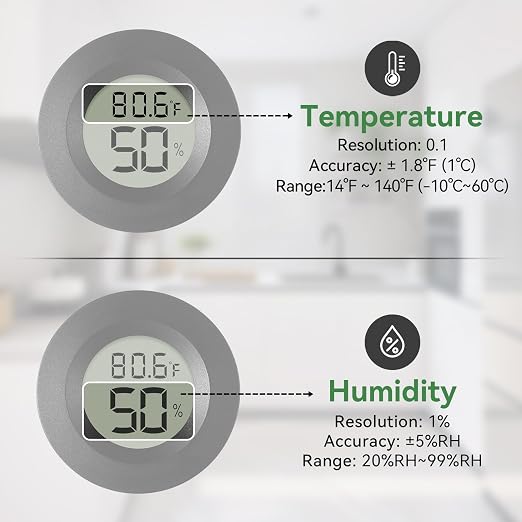 Atogou 3-Pack Mini Hygrometer & Thermometer, Indoor Outdoor Digital Humidity - Image 3