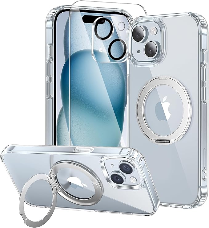 toushion 3 in 1 for iPhone 15 Plus Case Stand |Build in Kickstand, Screen by Unknown