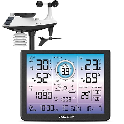 Raddy VP7 5-in-1 Weather Station Wireless by Raddy