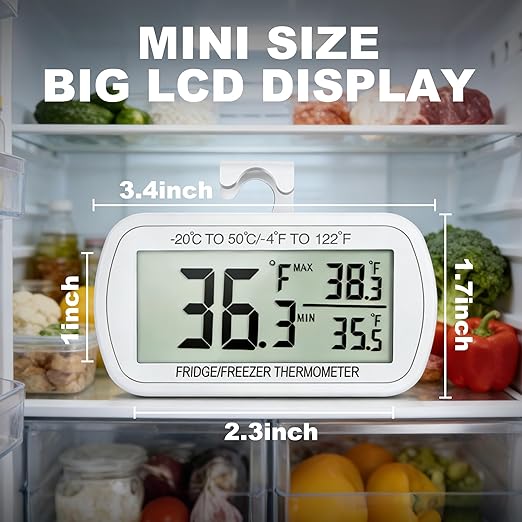 Waterproof Refrigerator Fridge Thermometer, Digital Freezer Room Thermometer - Image 4