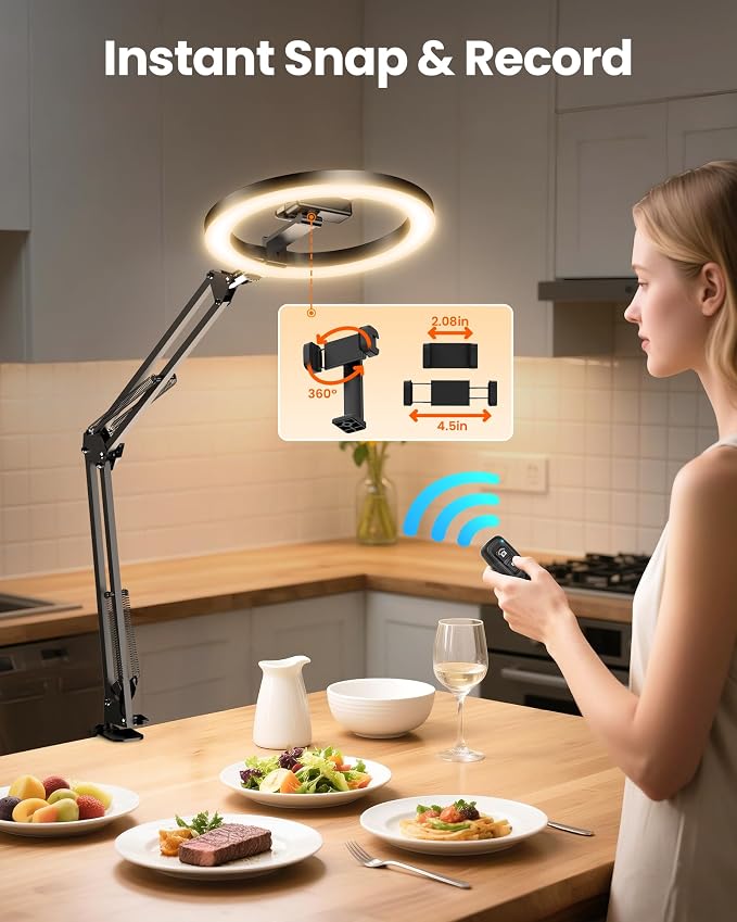 Upgrade Ring Light Overhead Camera Phone Mount - Image 5