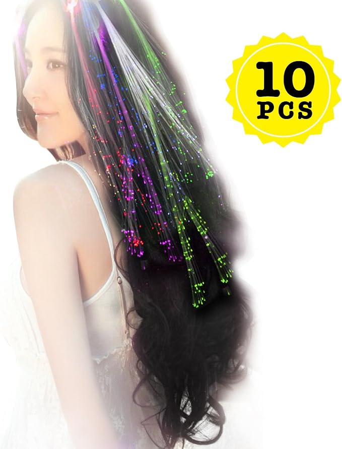 LED Flashing Fiber Optic Hair Accessories - Image 9
