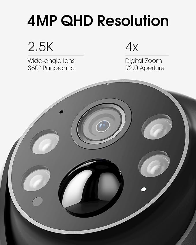 ARCCTV Security Cameras Wireless Outdoor Solar, 4MP 360° View Battery Powered - Image 5