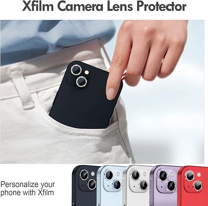 for iPhone 14 / iPhone 14 Plus Camera Lens Protector Bling, 9H Hardness - Image 5