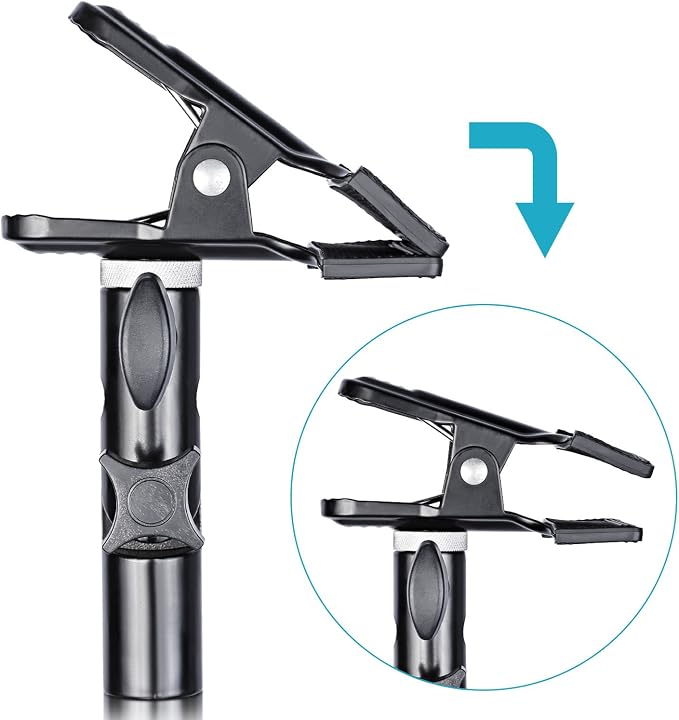 Neewer 2 PCS Photo Studio Heavy Duty Metal Clamp Holder - Image 2