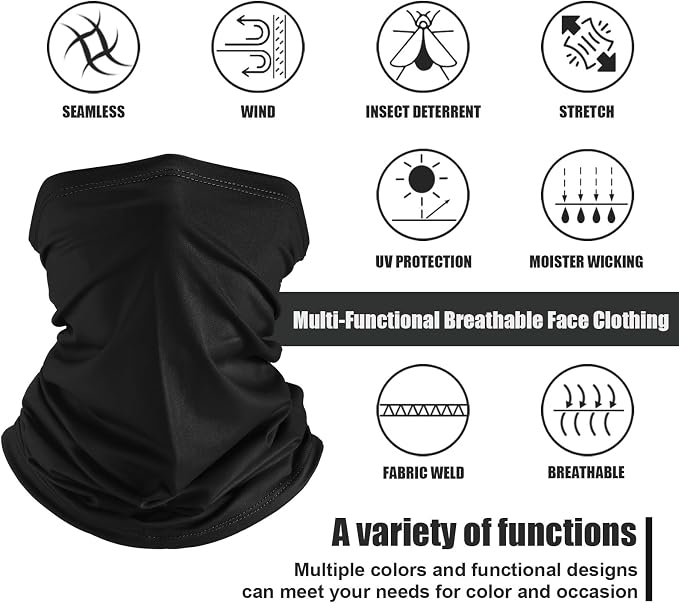 Geyoga 6 Pieces Summer UV Protection Cooling Neck Gaiter Face Clothing Neck - Image 3