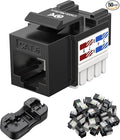 Cable Matters 50-Pack 10Gbps Cat6 Keystone Jacks, RJ45 Keystone Jack, Ethernet by CableMatters