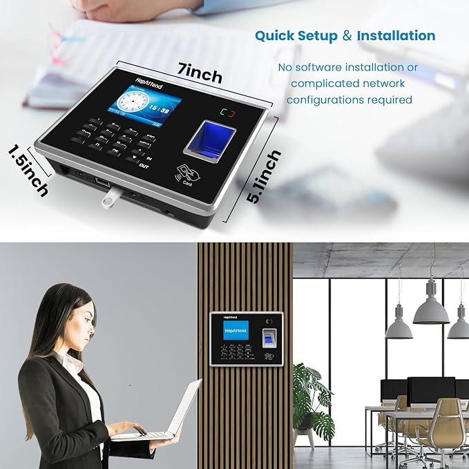 Time Clocks for Employees Small Business Automatic Calculate Hours, 0 Monthly - Image 7