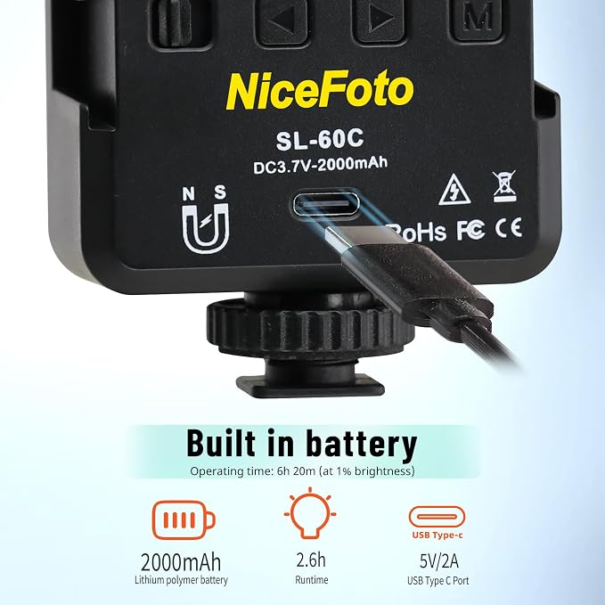 NiceFoto RGB Video Lights, 360° Full Color LED Video Light - Image 6