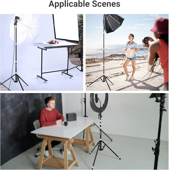 NEEWER Carbon Fiber Tripod Stand w Reversible Legs, 6.6lb/3kg Max Load - Image 9