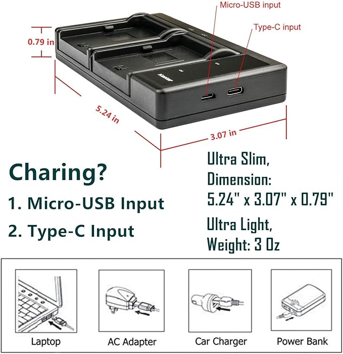 Kastar LTD2 USB Battery Charger Replacement - Image 3