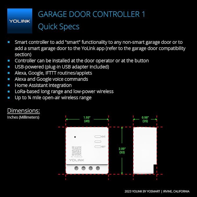 YoLink Garage Door Controller and Wireless Sensor - Image 3
