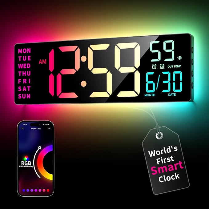 EASYERA Smart Digital Wall Clock by EASYERA