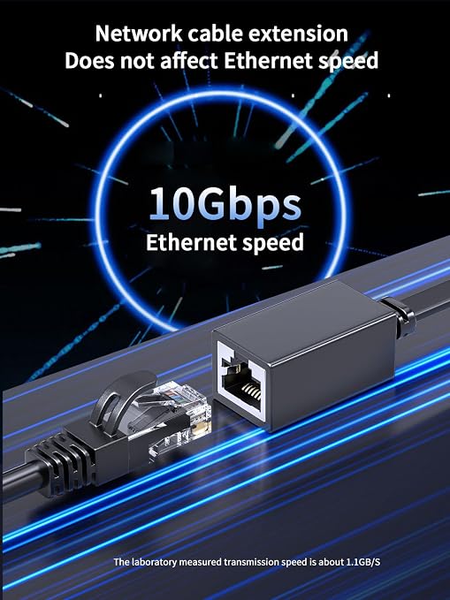 2Packs Right Angle Cat7 Ethernet Extension Cables Flat 15cm/6inch, Right angle - Image 4