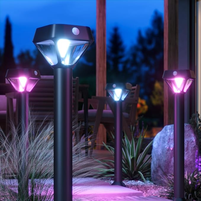 XMCOSY+ Smart Solar Pathway Lights, 150LM Motion Sensor Outdoor Lights by XMcosy