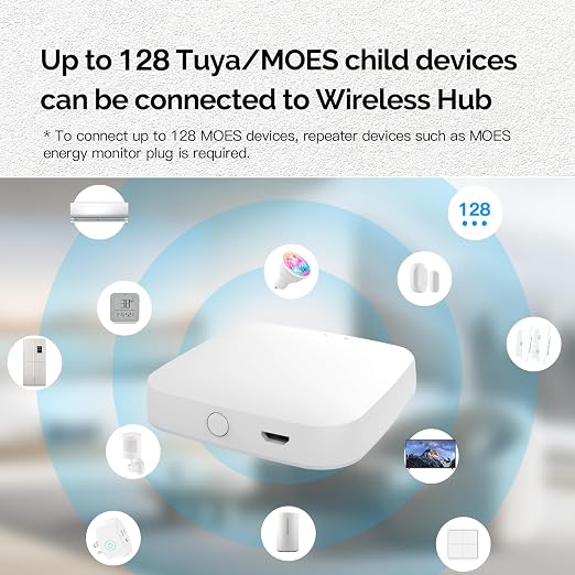 MOES ZigBee & Bluetooth & Mesh Gateway, Tuya Wireless Smart Home Bridge Hub - Image 6