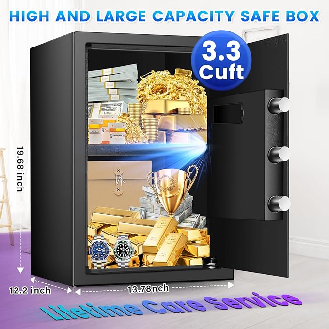 Large Home Safe 3.3 Cuft, Digital Security Safe Box - Image 2