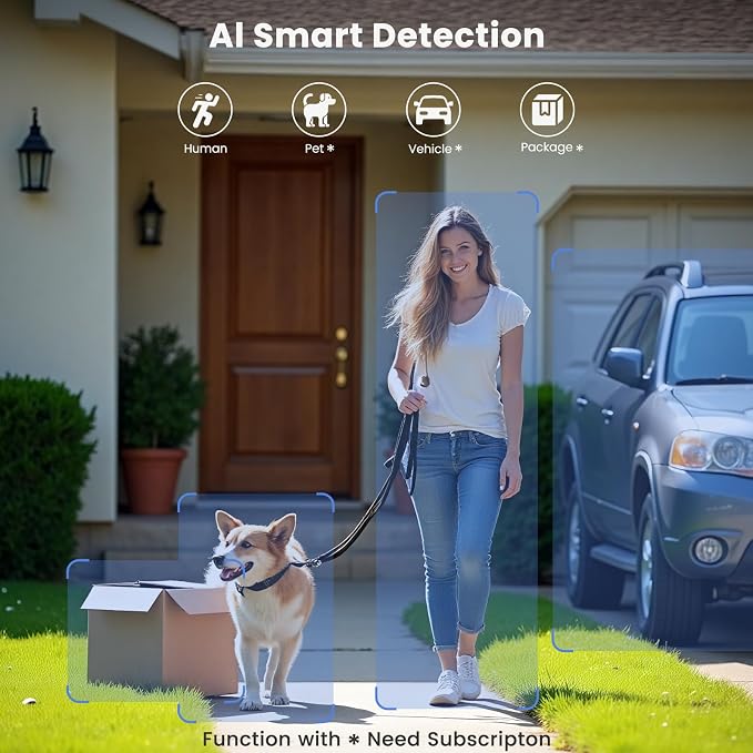 360° View Wireless Outdoor Security Camera, No Subscription Free 7-Day Cloud/SD - Image 8