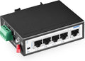 5 Port Mini Industrial Switch, 4 Ports and 1 Uplink, 10/100Mbps Fast Ethernet by YuLinca