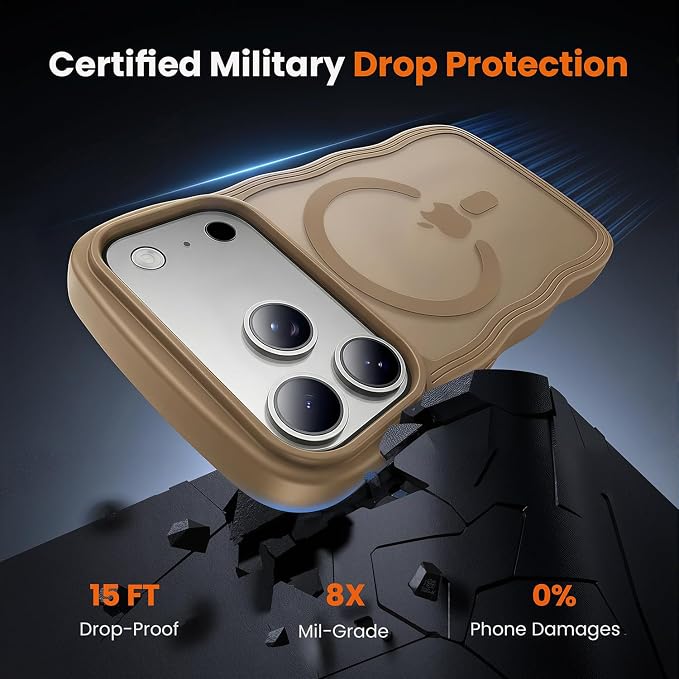 toushion for iPhone 17 Pro Max Case Cute Brown, Fits MagSafe, Matte Skin - Image 4