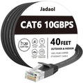 Jadaol Cat 6 Ethernet Cable 40 ft, 10Gbps Support Cat8 Cat7 Network, Flat RJ45 by Jadaol