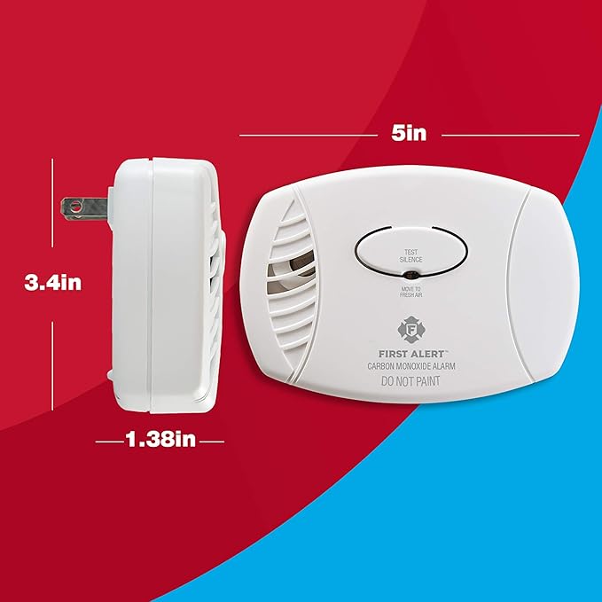First Alert CO606, Plug-In Carbon Monoxide Detector, Hardwired Alarm - Image 6