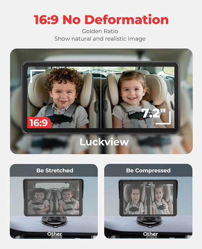 LUCKVIEW BM5PRO 7.2" 1080P HD Baby Car Camera - Image 3