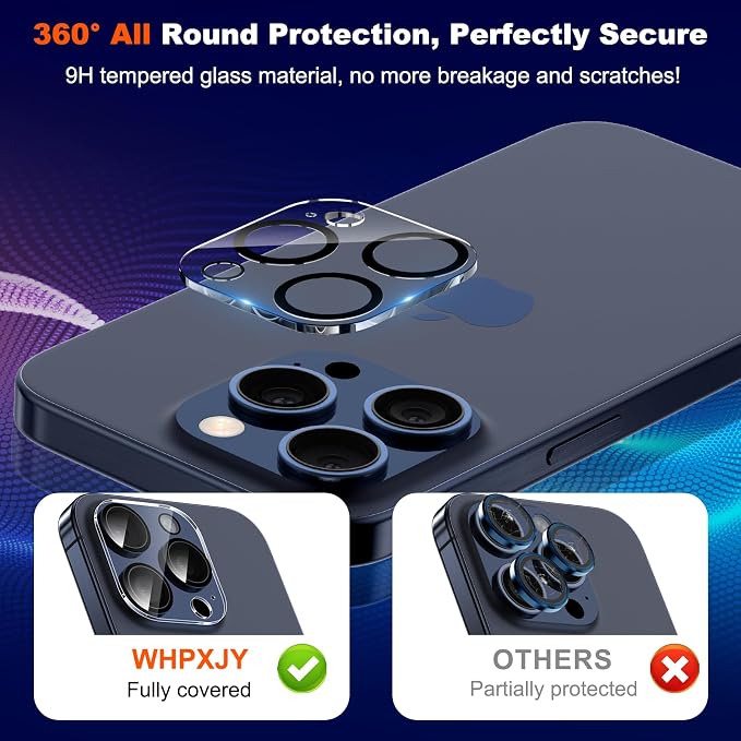 WHPXJY for Camera Lens Protector for iPhone 15 Pro /15 Pro Max Ultra HD - Image 2