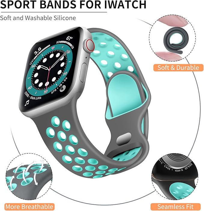 Lerobo Sport Band for Apple Watch Band 44mm Series 11 46mm Series 9 45mm 42mm - Image 2