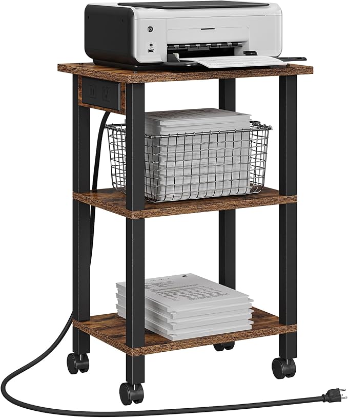 TUTOTAK 3 Tier Printer Stand, Rolling Printer Cart by ChoosetutotakFurnitureBuildYourCozyHome
