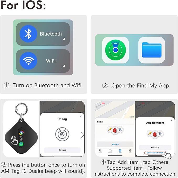 Dual System Bluetooth Tracker for iOS or Android-1Packs, Compatible - Image 5