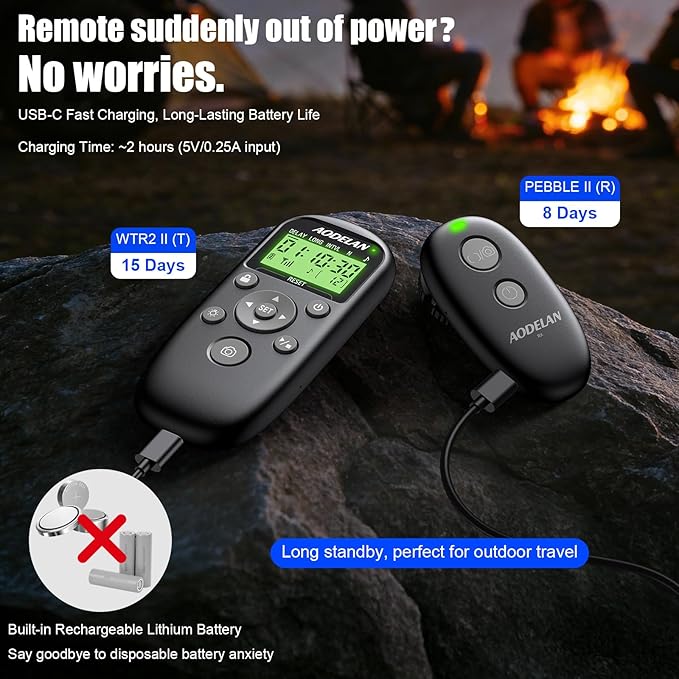 for Nikon Cameras Wireless Rechargeable Timer Shutter Release Remote Control - Image 6