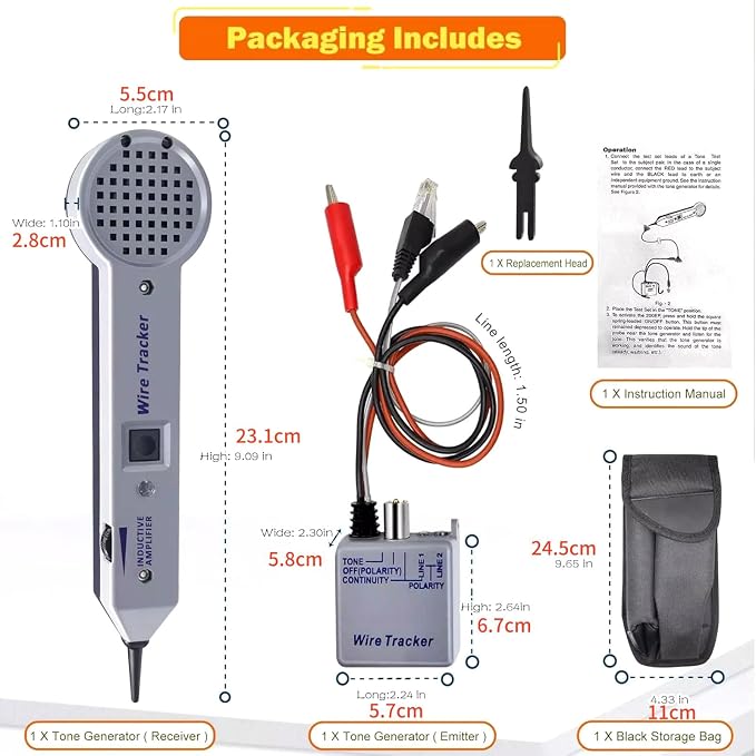 200EP Wire Tracer Circuit Tester, 200EP High Accuracy Cable Tester Amplifier - Image 8