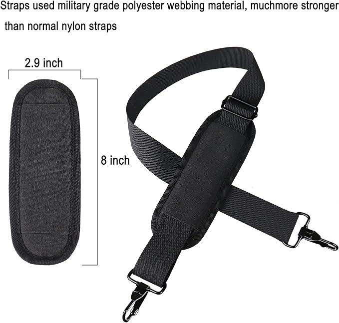 Askuko Shoulder Strap 56 Inch, Universal Adjustable Shoulder Belt Replacement - Image 4