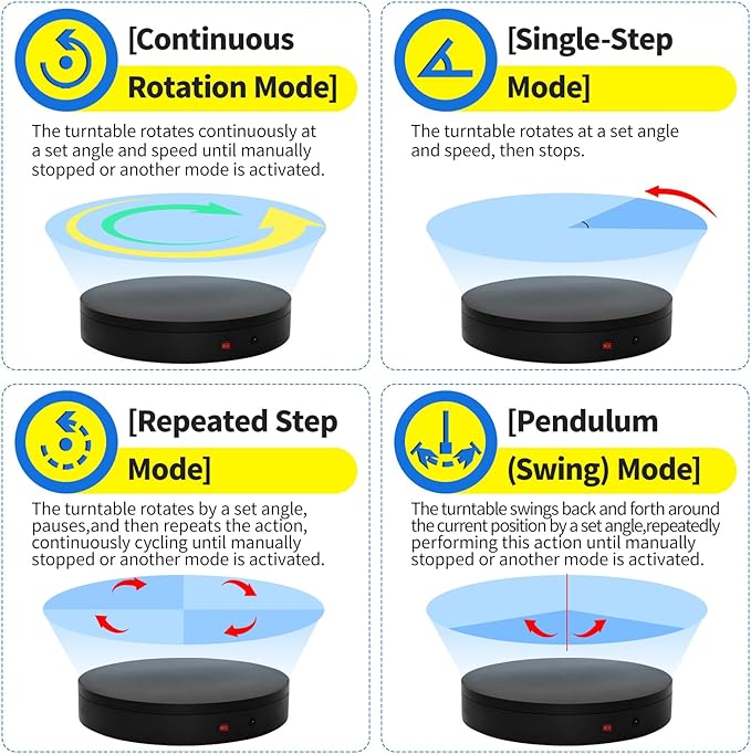 19.7In Remote Large Motorized electric turntable Rotating platform Photography - Image 3