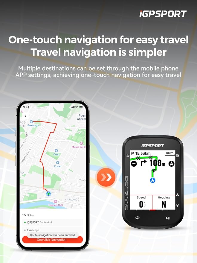 iGPSPORT BSC200S GPS Bike Computer, Wireless Route Navigation 2.4'' Screen - Image 8