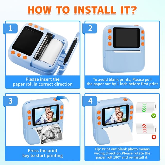 Instant Print Camera for Kids, Christmas Birthday Gifts for Girls Boys - Image 7