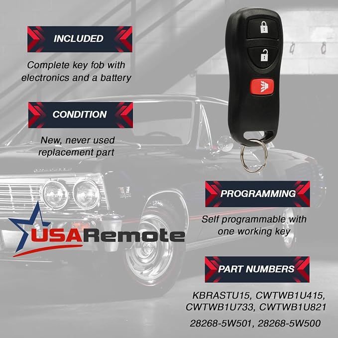 Key Fob Keyless Entry Remote fits Nissan Frontier Armada Murano Pathfinder - Image 3