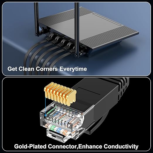 Cat 6 Ethernet Cable 35 ft, Indoor&Outdoor, High Speed 10Gbps Flat Internet - Image 5