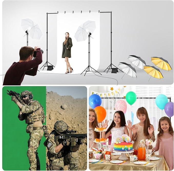 EMART 6.5x10ft Backdrop Support System, Professional Photography Lighting Kit - Image 6