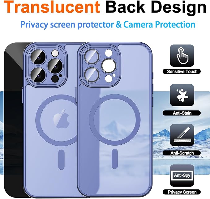 for iPhone 14 Pro Case with Privacy Screen Protector and Camera Protection - Image 2