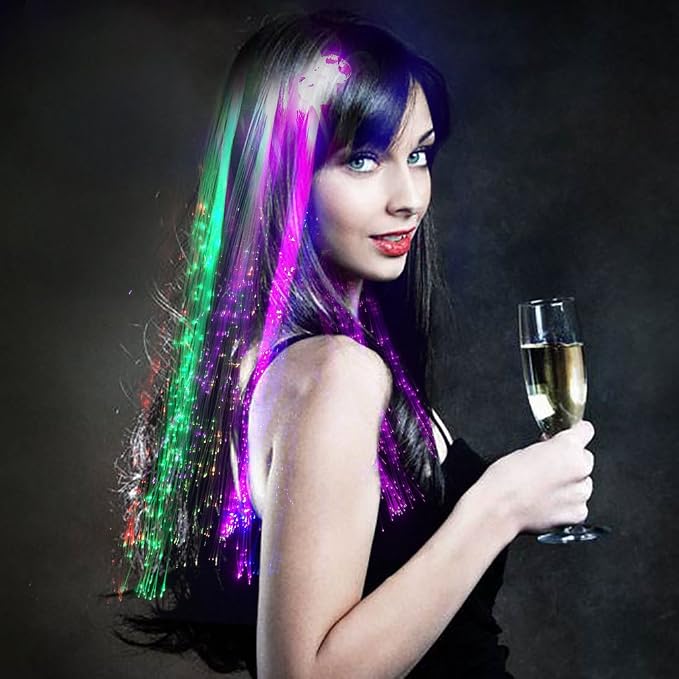 LED Flashing Fiber Optic Hair Accessories - Image 5