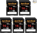 AreTop SD Card 16GB, 5 Pack UHS-I Class 10 SDHC Memory Card, 5 Pack 16GB Full by AreTop