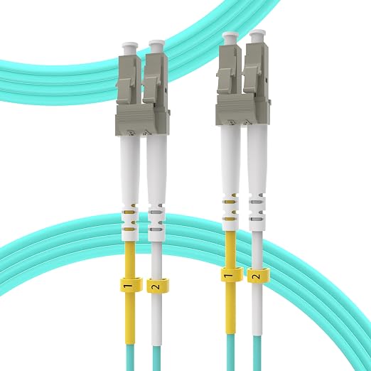 OM4 LC to LC Fiber Patch Cable 50ft/15m, Length Option:0.2m-200m, 40G/100GB by KeepFlyFiber