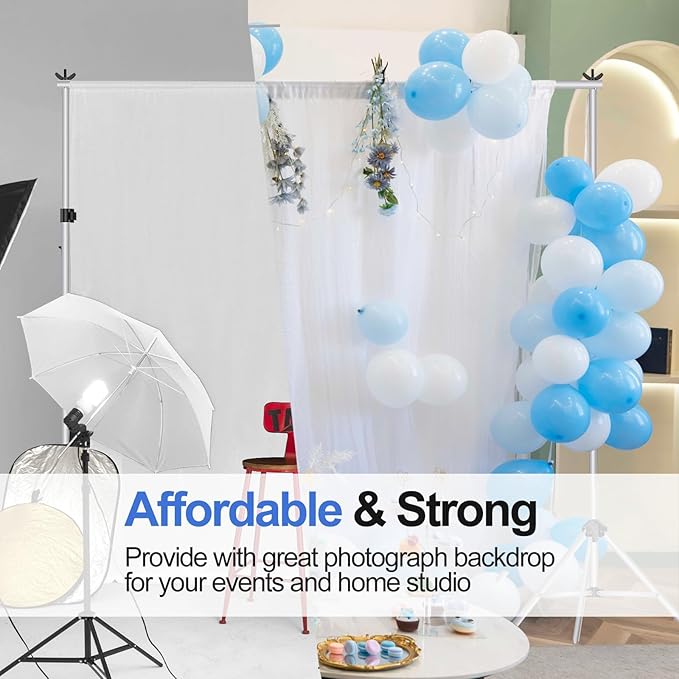 EMART Backdrop Stand 10x7ft Photo Studio Adjustable Background Stand Support kit - Image 6
