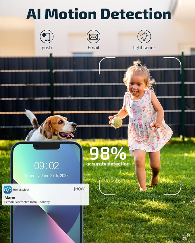 OHWOAI 《Dual Band WiFi & IP65 Waterproof》Wireless Outdoor Security Camera - Image 8