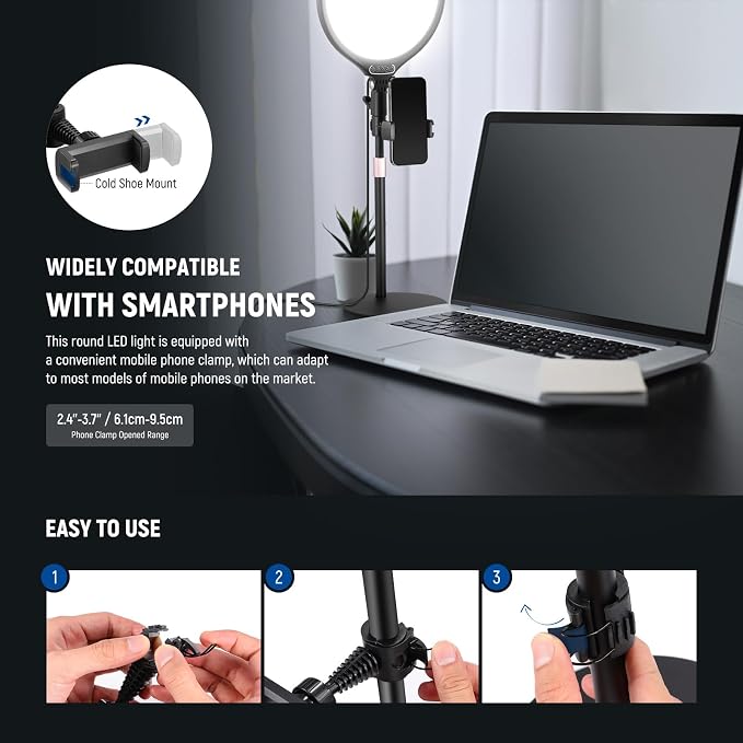 NEEWER Basics 10.5" Desk Ring Light - Image 7