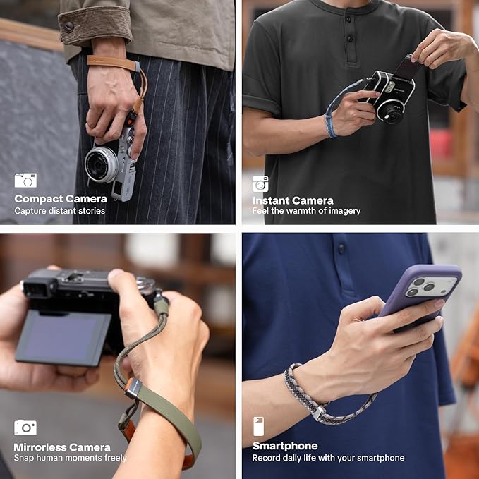 PGYTECH Camera Wrist Strap Slim Vintage Style, Adjustable Quick Release - Image 4